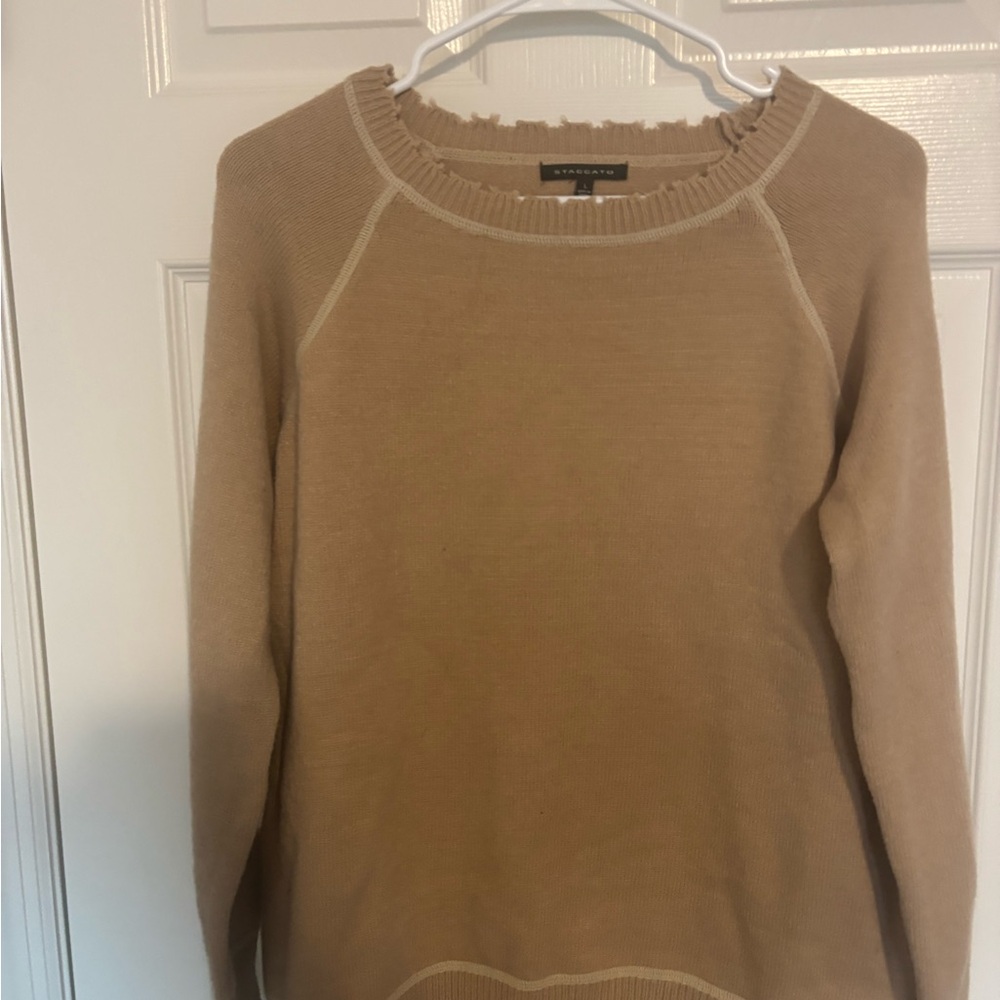 Staccato Beige Crew Neck Sweater